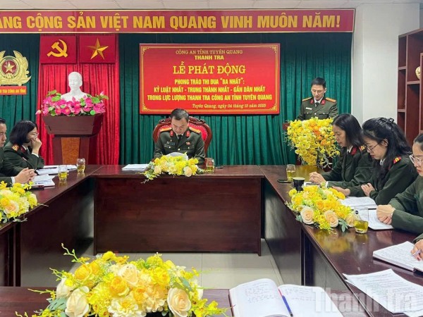 Phòng Thanh tra, Công an tỉnh Tuyên Quang tổ chức lễ phát động phong trào thi đua 